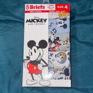 Disney Mickey & Friends Boys Briefs 100% Cotton, size 4